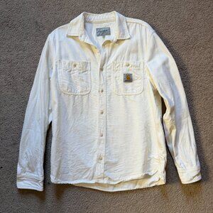 Carhartt Work In Progress WIP heavy duty white work shirt
